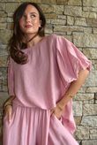 Randles Puff Sleeve Blouse Indian Pink